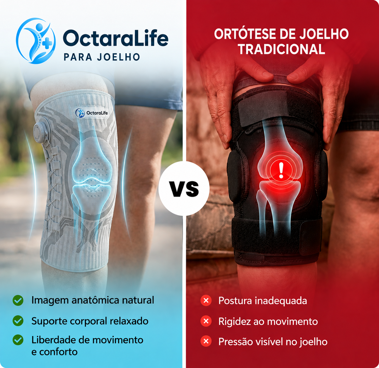 Joelheira Ortopédica OctaraLife™