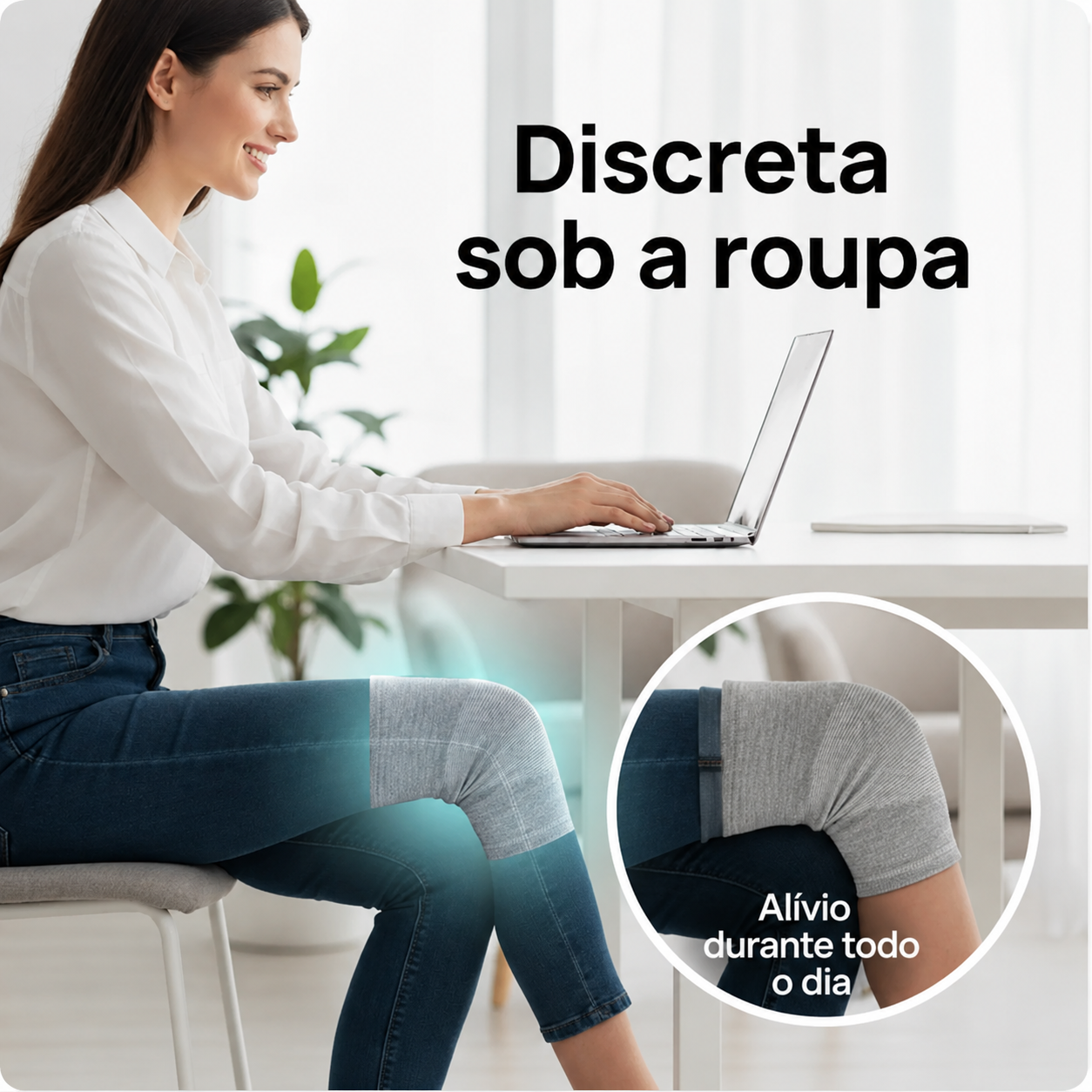 Joelheira Ortopédica de Suporte com Extrato de Bambu Octara™