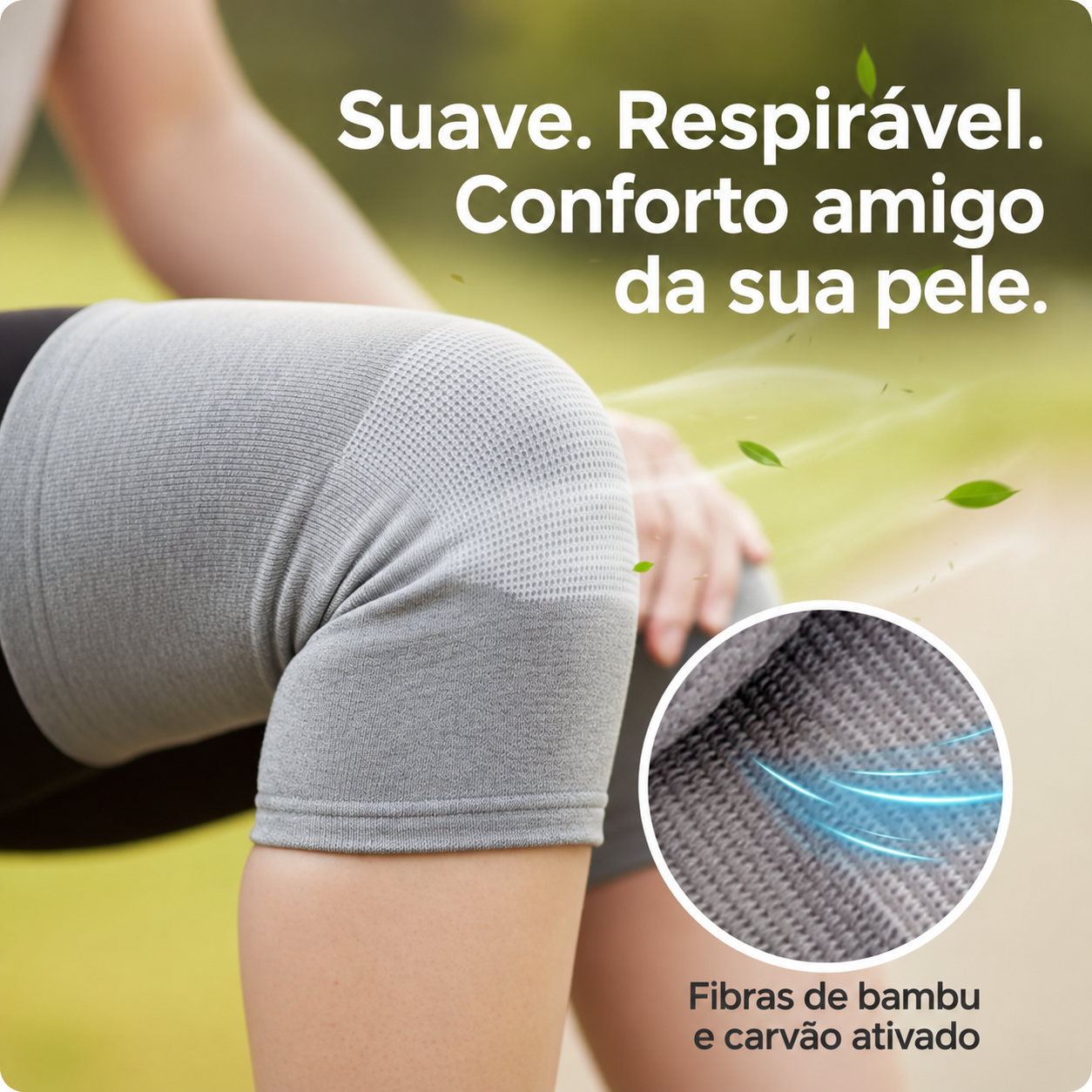 Joelheira Ortopédica de Suporte com Extrato de Bambu Octara™
